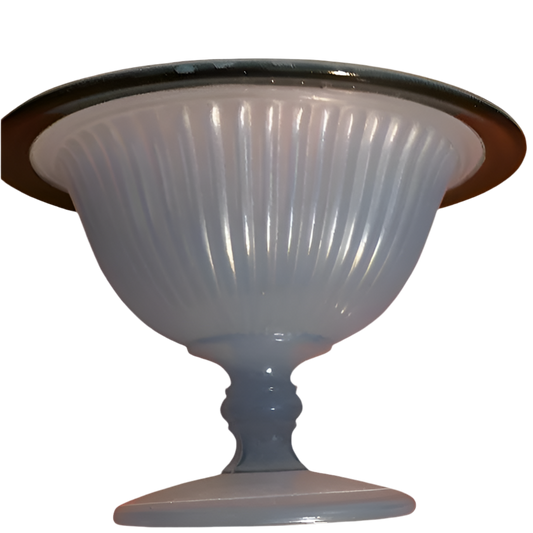 Vintage Art Deco Glass Pedestal Bowl