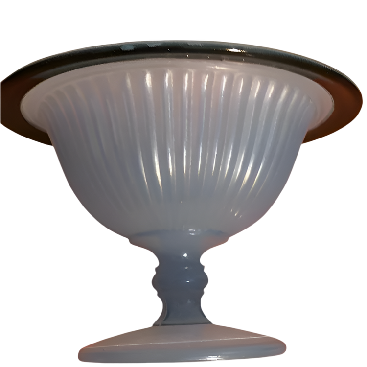 Vintage Art Deco Glass Pedestal Bowl