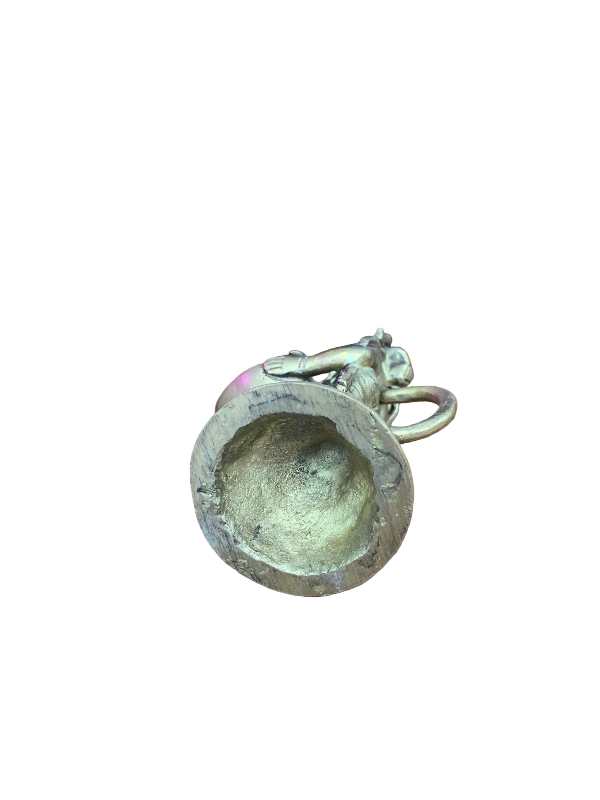 Vintage Brass Ganesha Oil Lamp Hindu Elephant God Puja Diya