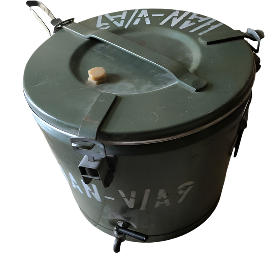 Large Vintage Army Military Galvanized Water Container