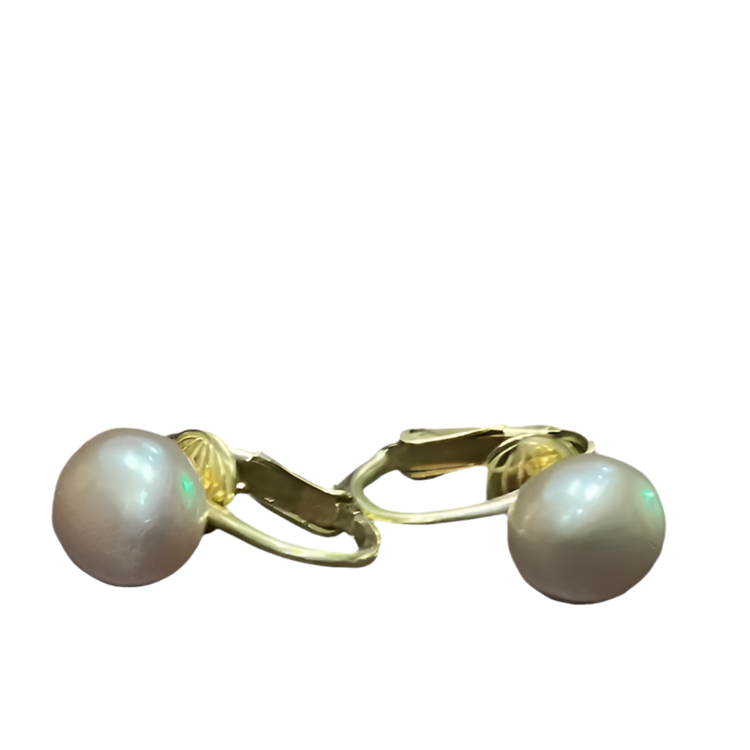 Dangle Earrings Real Cultured Pearls 1/20 14K Gold-Filled Metal
