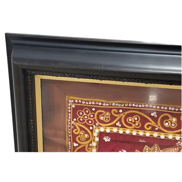 Vintage Framed Chinese Dragon Tapestry