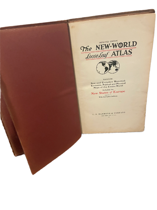 1922 The New World Looseleaf Atlas – C.S. Hammond, Rare Antique Maps