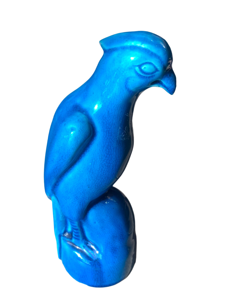 Vintage Chinese Turquoise Glazed Hawk, Mid-20th Century, China