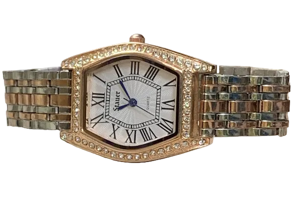 Stauer Women’s Rose Gold Watch with Crystal Bezel