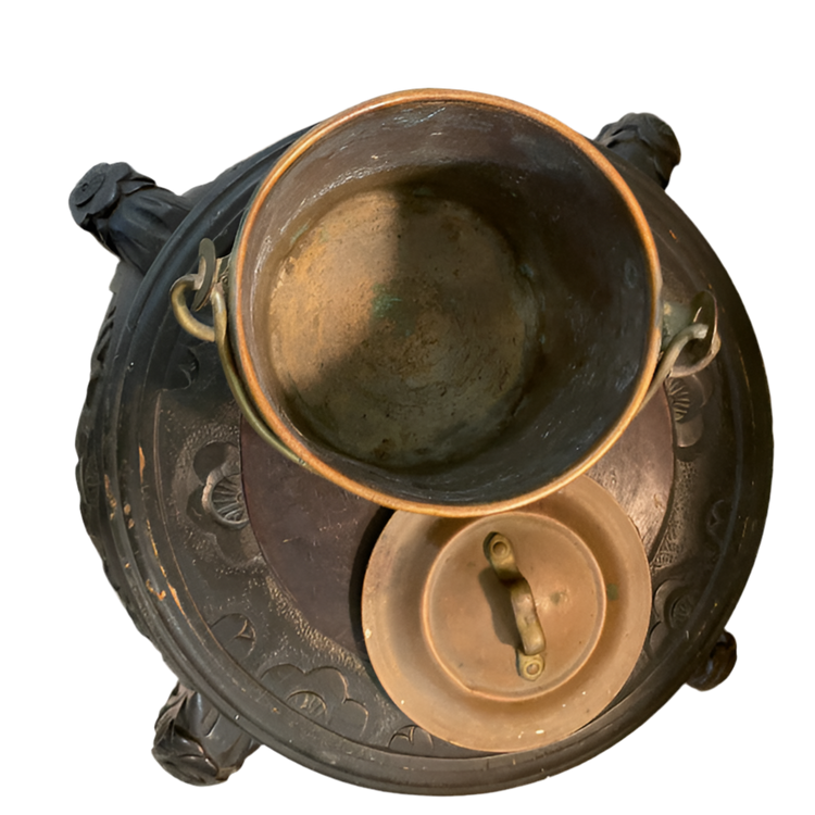 1930s Vintage Handmade Brass Storage Container