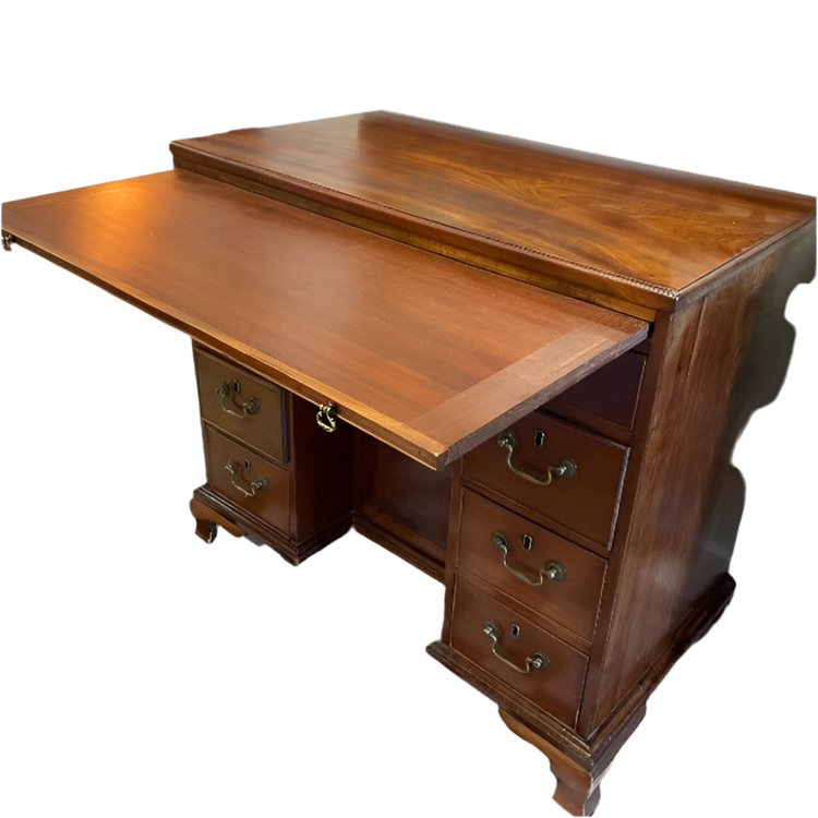 Antique George III Mahogany Kneehole Desk With Original Finish