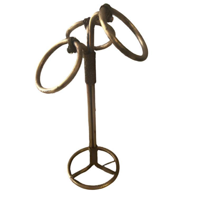 Hollywood Regency Italian Rope Tassel Towel Stand