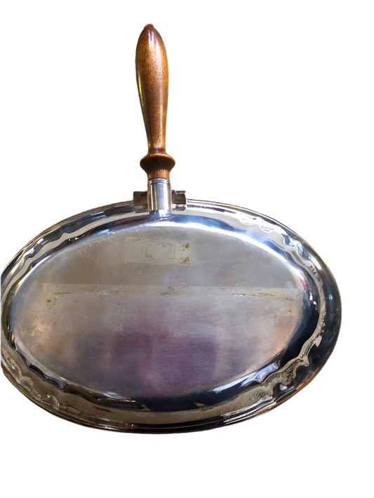 Vintage Poole Silver Company Oval Silent Butler Crumb Catcher