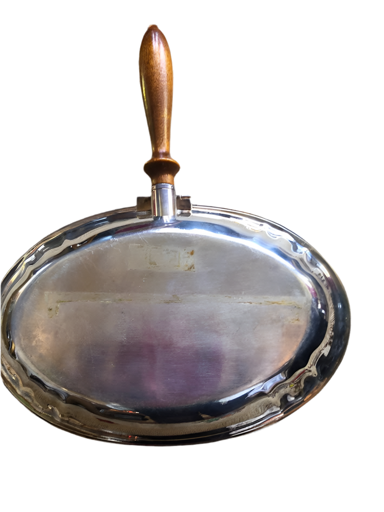 Vintage Poole Silver Company Oval Silent Butler Crumb Catcher