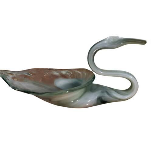 Vintage Murano-Style Swan Bowl