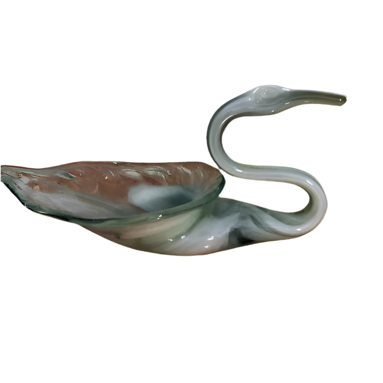 Vintage Murano-Style Swan Bowl