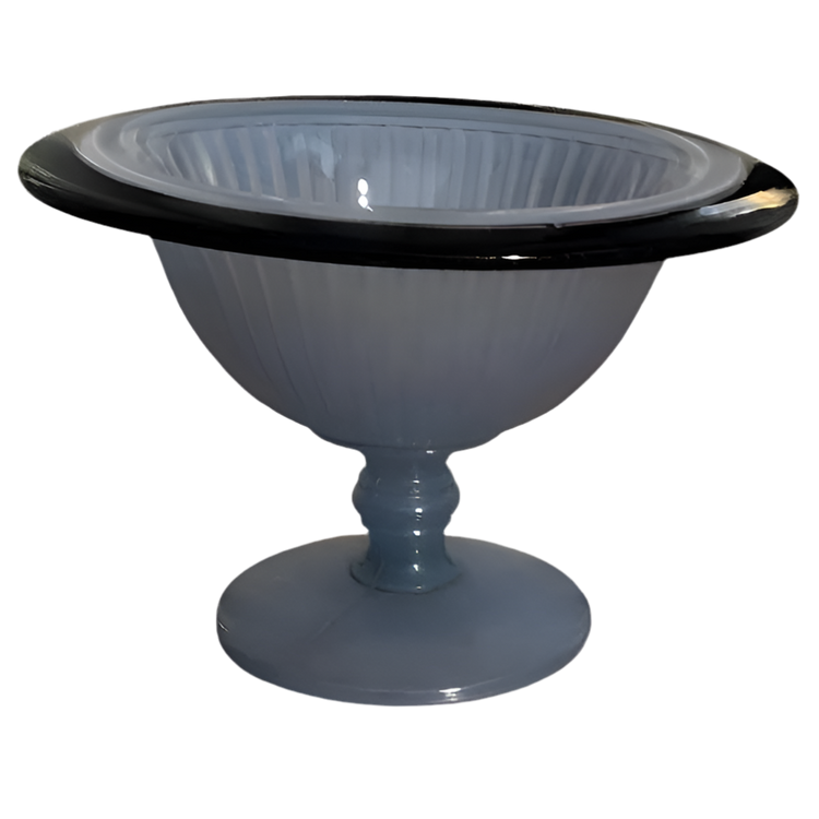 Vintage Art Deco Glass Pedestal Bowl