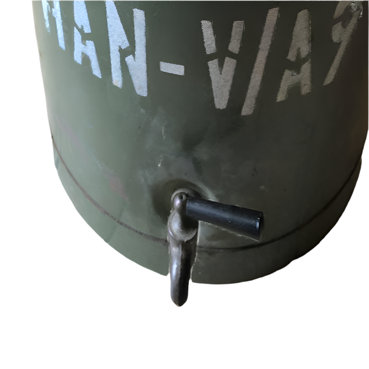 Large Vintage Army Military Galvanized Water Container
