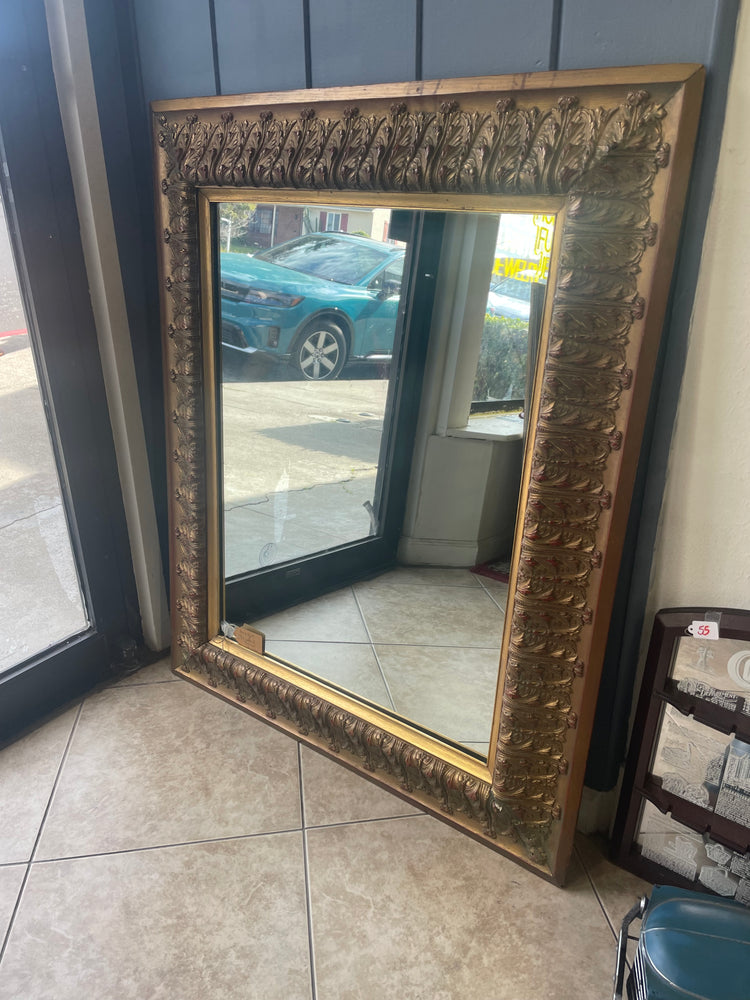 Vintage Mirror with Ornate Gilt Wood Frame