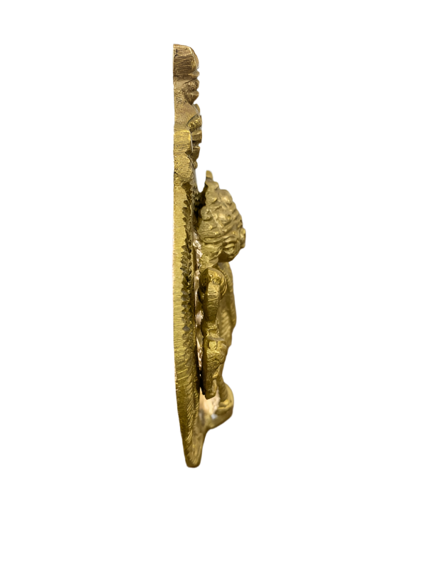 Decorative brass wall hook with artistic design