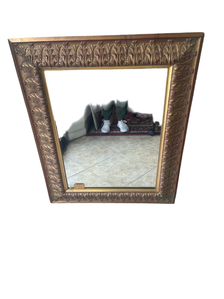 Vintage Mirror with Ornate Gilt Wood Frame