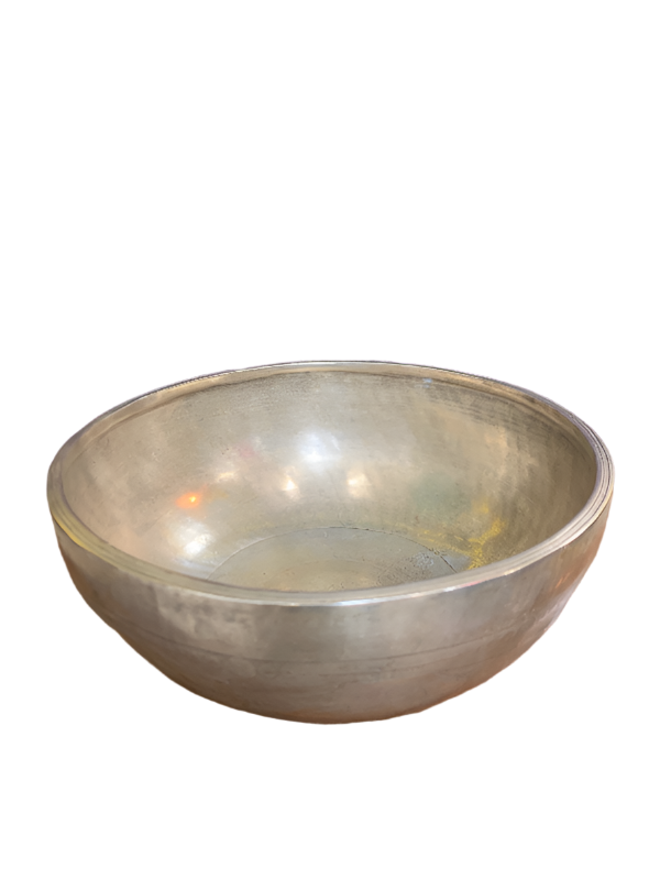 Vintage 8” Tibetan Brass Singing Bowl Set – Hand Engraved, Nepal Meditation