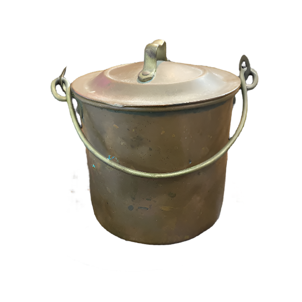 1930s Vintage Handmade Brass Storage Container