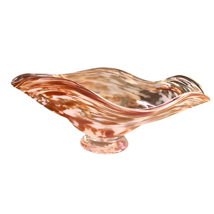 Vintage Handmade Murano-Style Glass Bowl Vetro