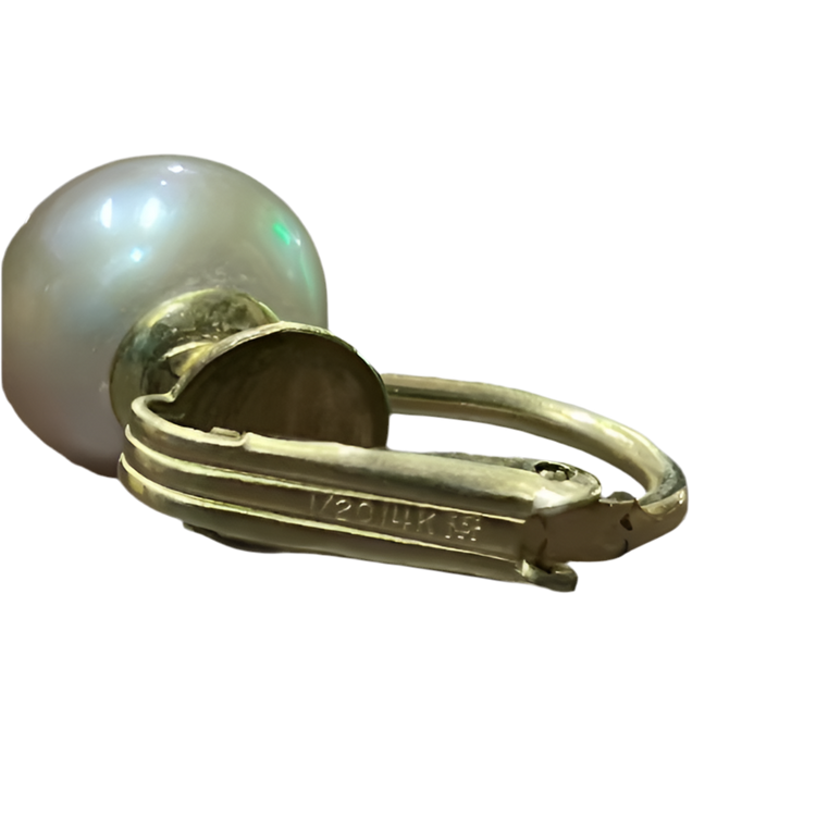 Dangle Earrings Real Cultured Pearls 1/20 14K Gold-Filled Metal