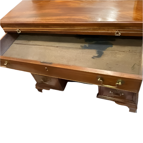 Antique George III Mahogany Kneehole Desk With Original Finish