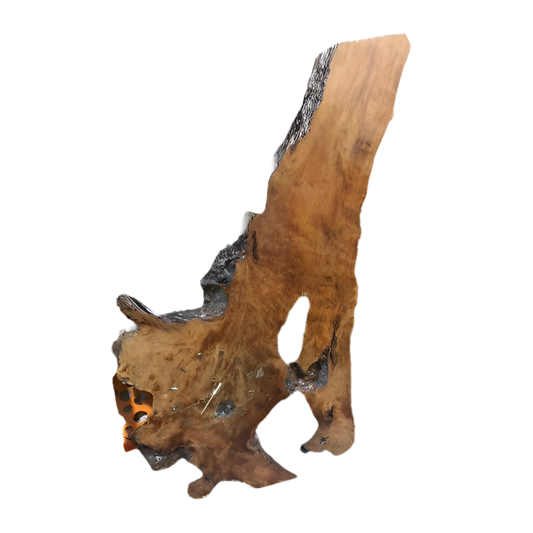 Vintage Burled Wood Wall Clock