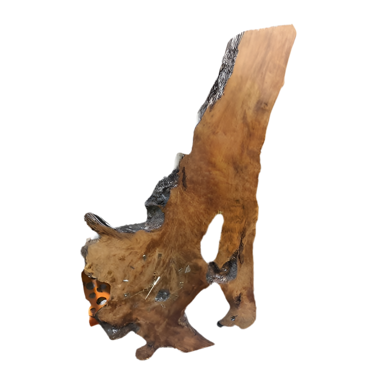 Vintage Burled Wood Wall Clock