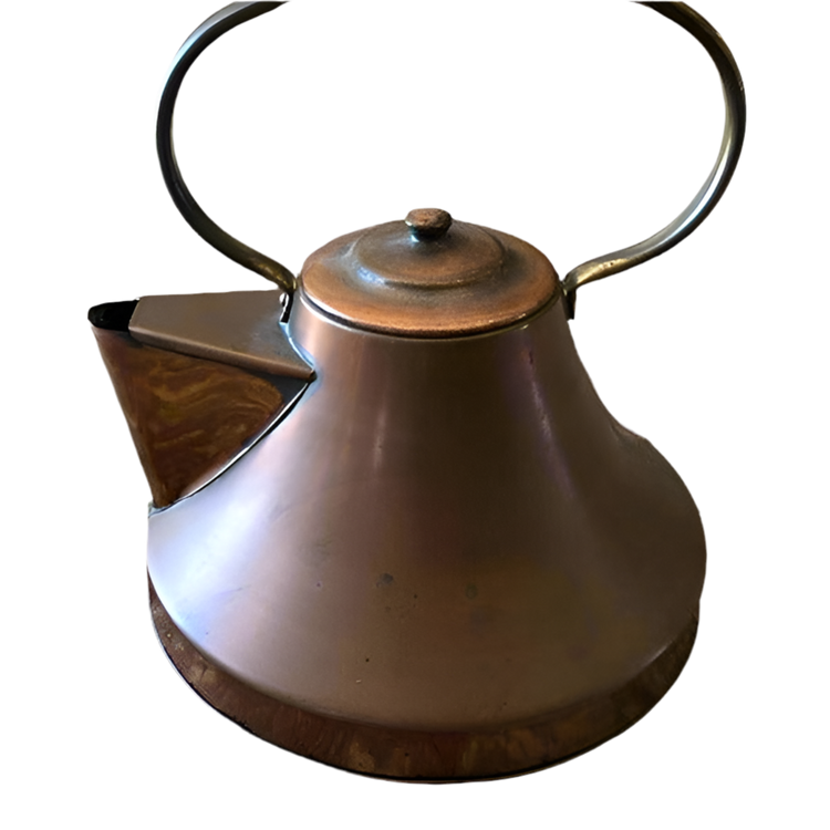 Antique Copper Kettle With Lid