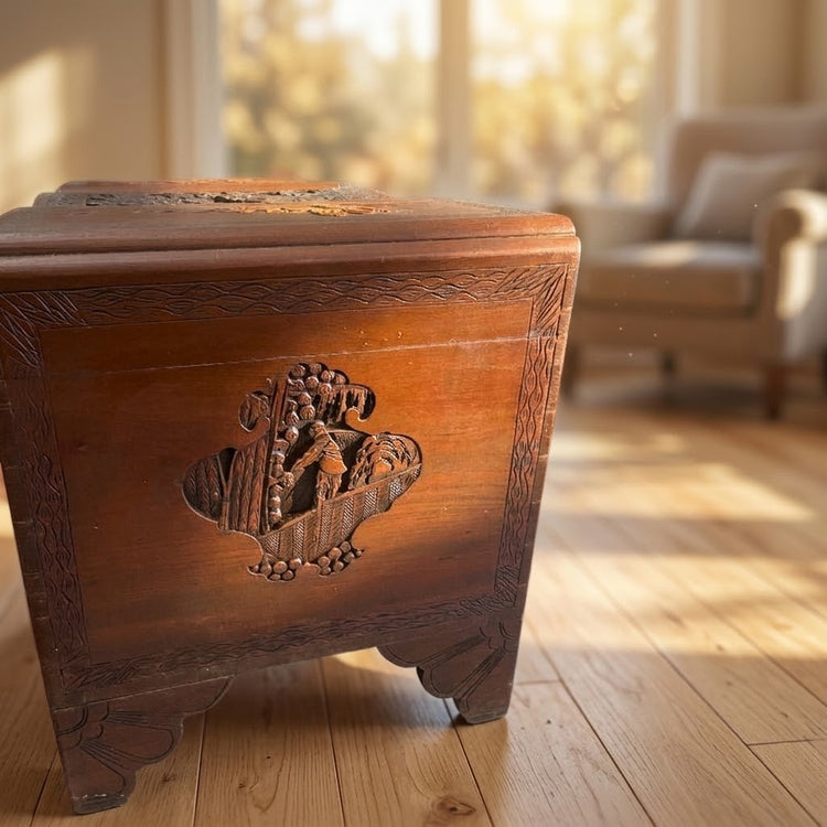 1900s Antique Chinese Campherwood Blanket Chest