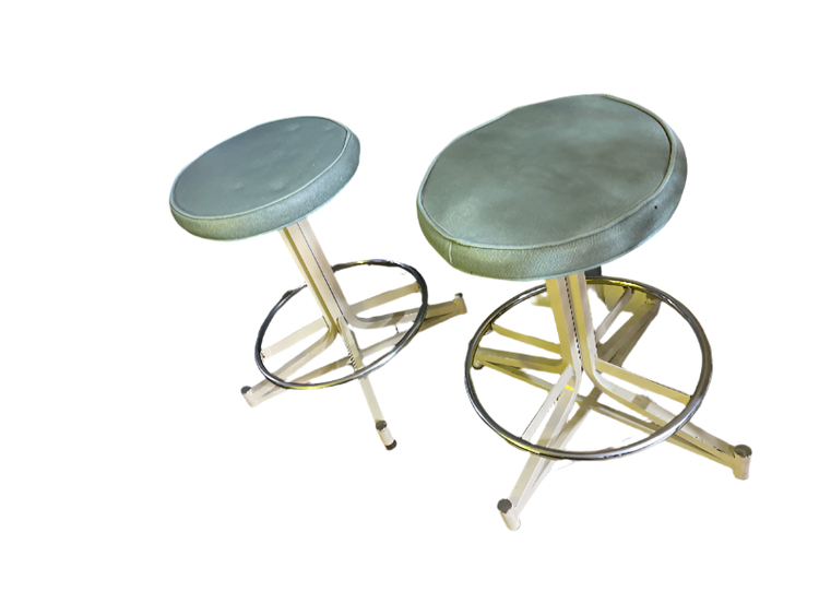 Vintage Mid-Century Modern Swivel Stools – Set of 2