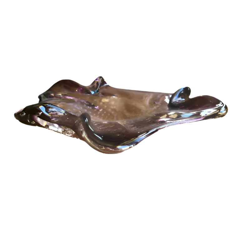 Murano Style Art Glass Bullicante Bowl/Ashtray