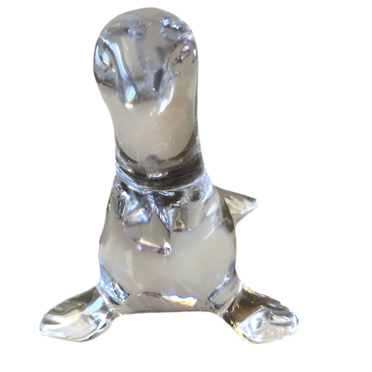 Daum France Seal Crystal Figurine