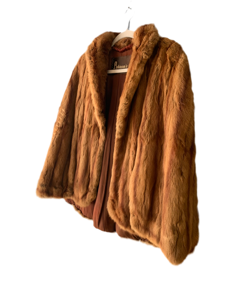 Vintage Robinson’s Real Fur Cape – Size M/L