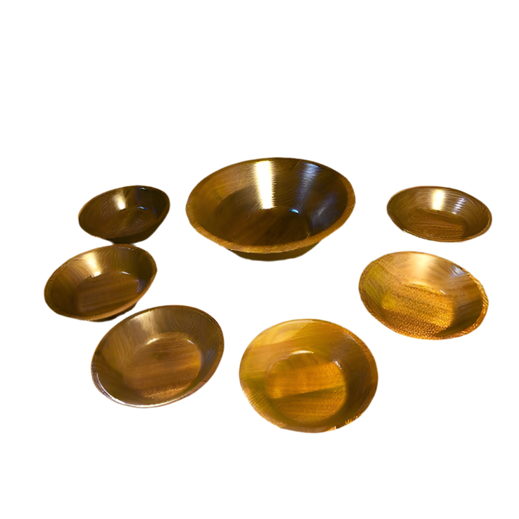 Mid-Century Modern Large Walnut Wood Salad Bowl Set