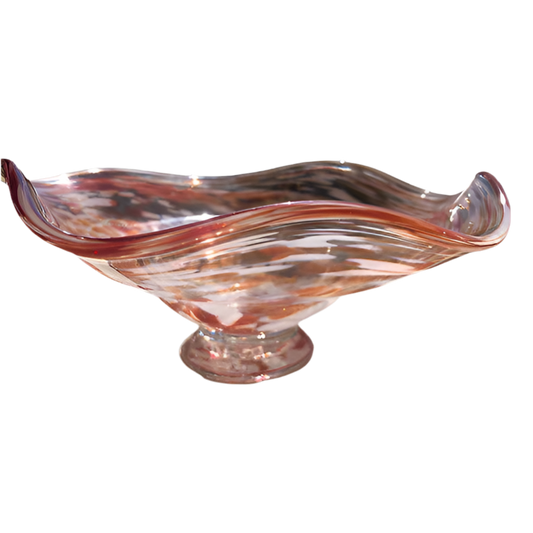 Vintage Handmade Murano-Style Glass Bowl Vetro