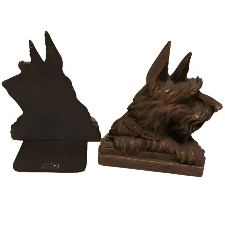 Vintage Bookends Scottish Dog Terrier - Set of Two