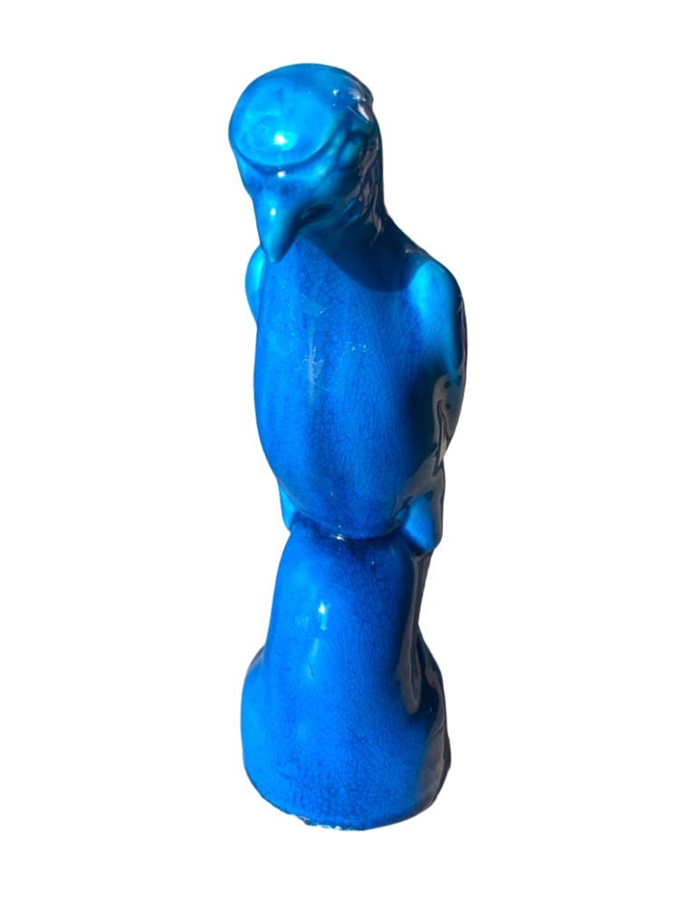 Vintage Chinese Turquoise Glazed Hawk, Mid-20th Century, China