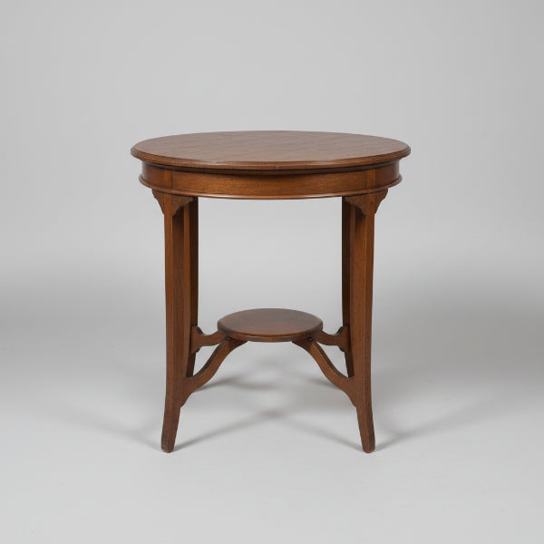Vintage Solid Wood Oval Side Table French Country Accent Table