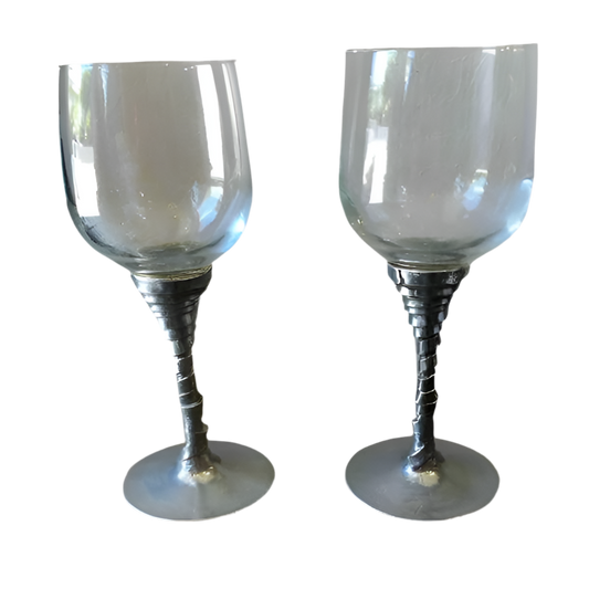 Patrick Meyer Pewter Wine Glasses Set of 2