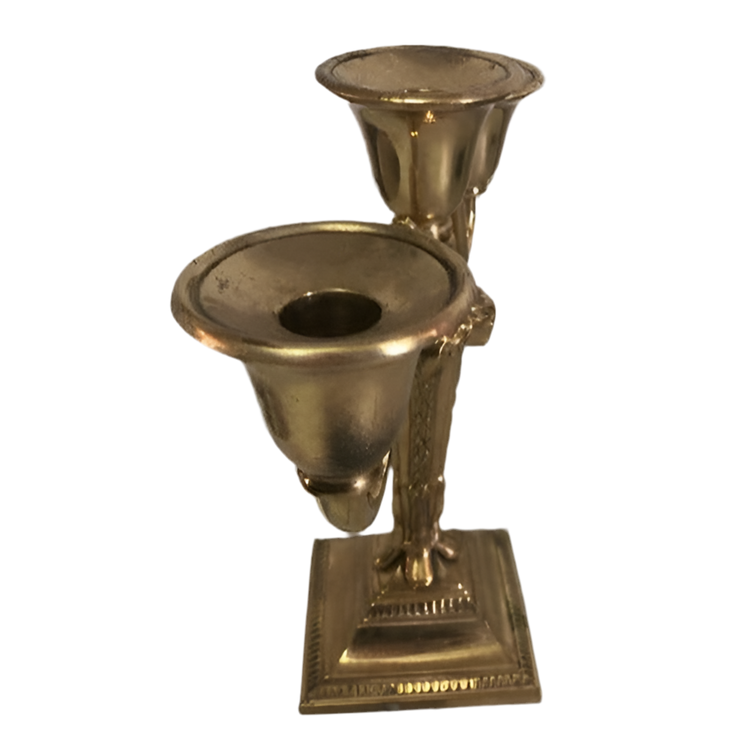 Vintage Ram Face Figure Candle Holder