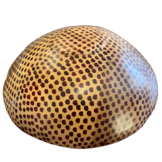 Handcrafted Wooden Bowl Dotted Design