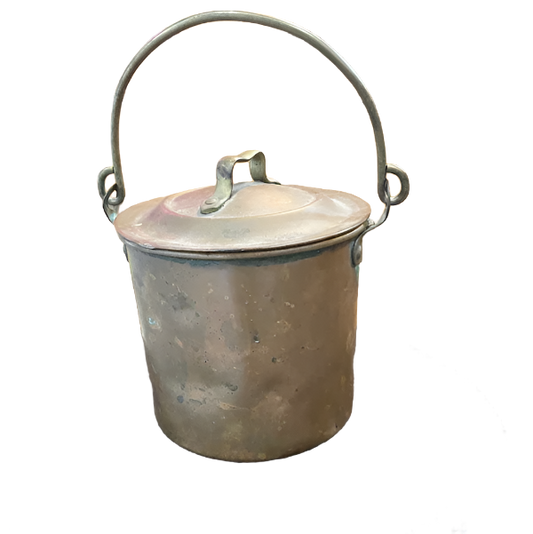 1930s Vintage Handmade Brass Storage Container