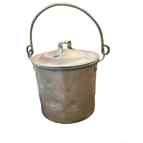 1930s Vintage Handmade Brass Storage Container