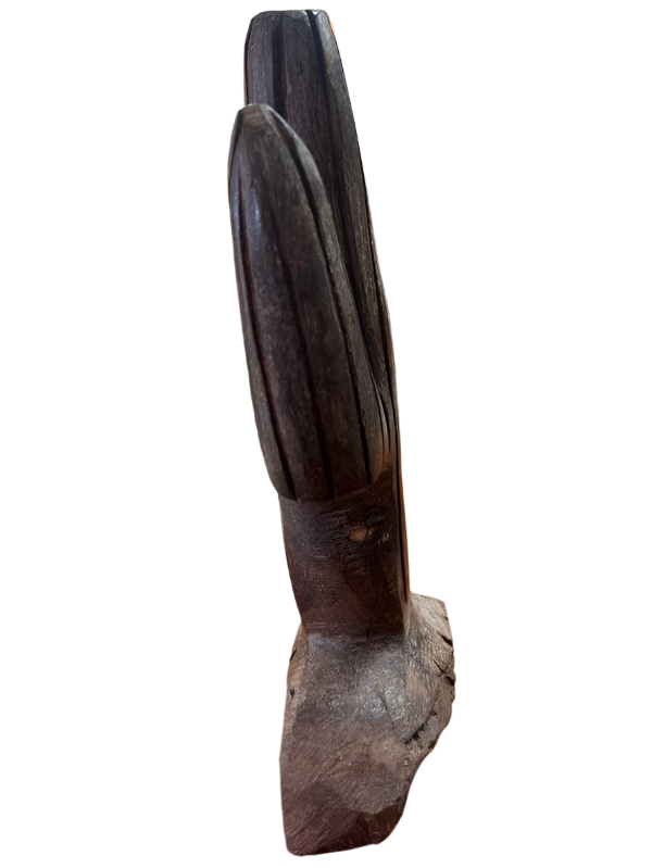 Vintage Ironwood Carved Cactus On Base