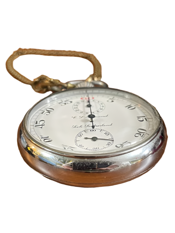 C.L. Guinand Pocket STOPWATCH Rare Circa 1940's Timer Watch