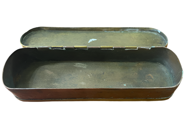Circa 1780 Antique Brass & Copper Dutch Republic Tobacco Box Jewelry Case