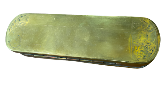Circa 1780 Antique Brass & Copper Dutch Republic Tobacco Box Jewelry Case