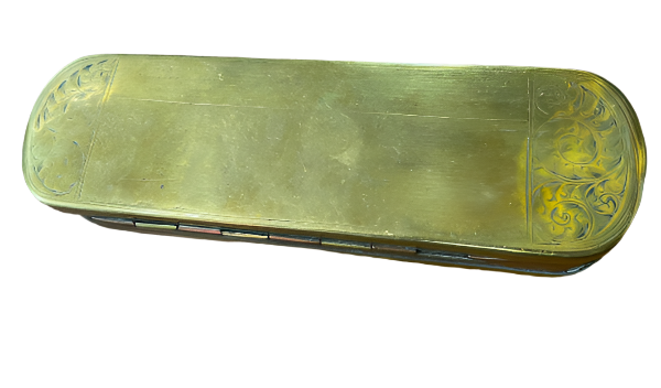 Circa 1780 Antique Brass & Copper Dutch Republic Tobacco Box Jewelry Case