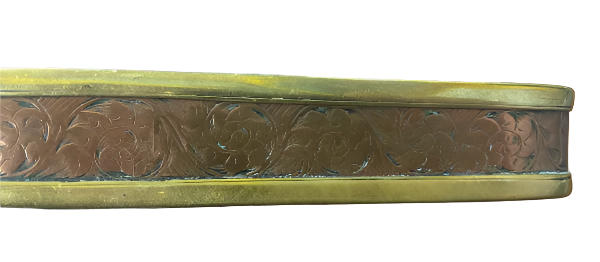 Circa 1780 Antique Brass & Copper Dutch Republic Tobacco Box Jewelry Case